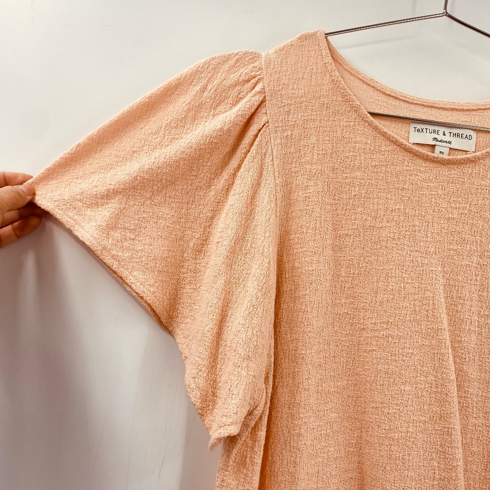 Madewell Texture & Thread Flutter Short Sleeve To… - image 2